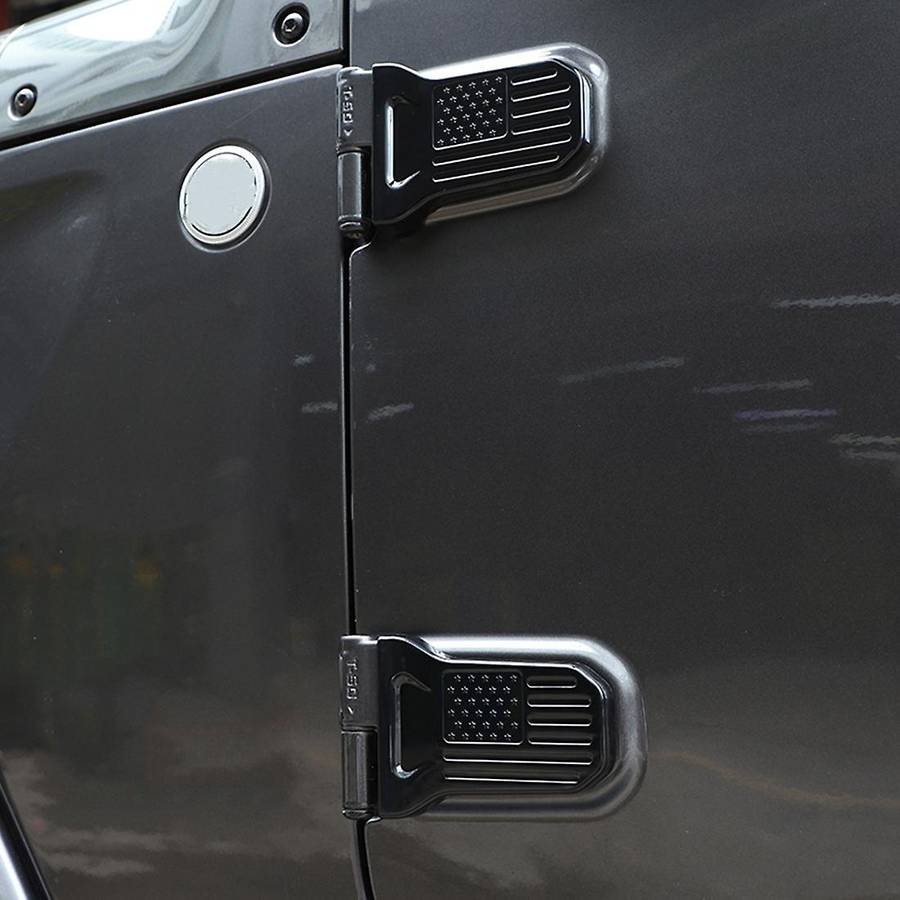Door Hinge Cover Trim Accessories for 2018-2022 Jeep (black 8pcs)