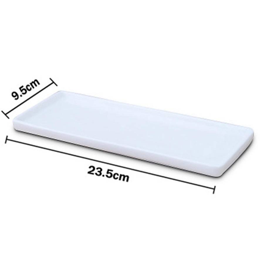 Rectangular Ceramic Tray Plate White Porcelain Plate Mouthwash Tray