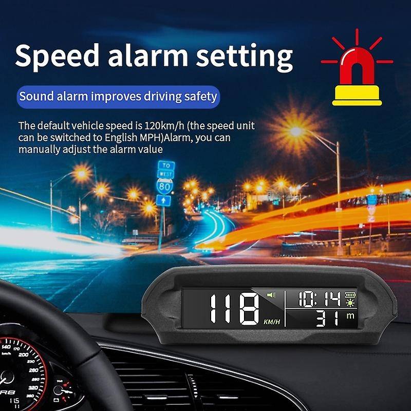 Meter Gps Speedometer Overspeed Alarm Distance Altitude Display