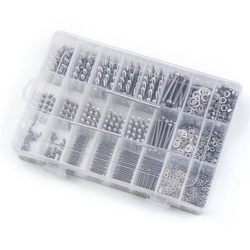 1080pcs M2/m3/m4 Stainless Steel Hex Socket Bolt and Nuts Set