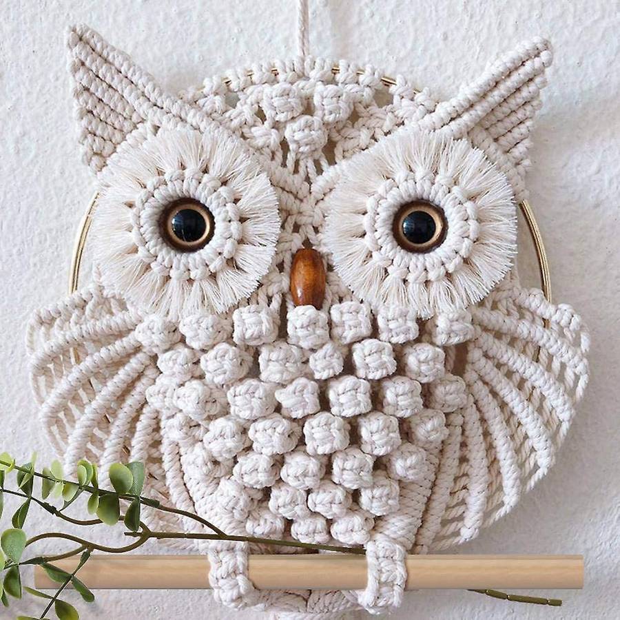 Owls Dream Catchers Cotton Wall Macrame Tassels Tapestry Dreamcatcher