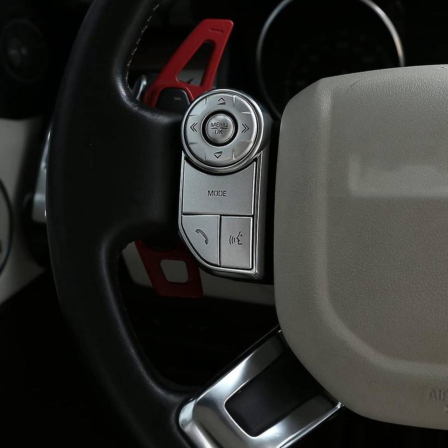 Steering Wheel Button Patch Cover for Land Rover Discovery 5, Silver