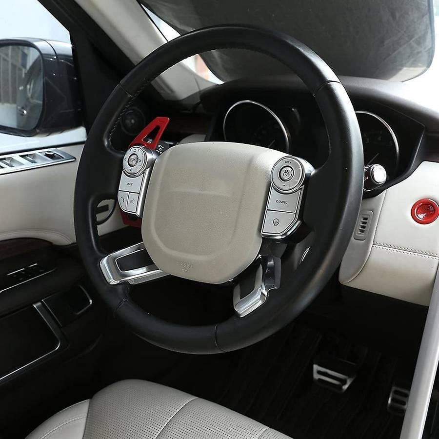 Steering Wheel Button Patch Cover for Land Rover Discovery 5, Silver