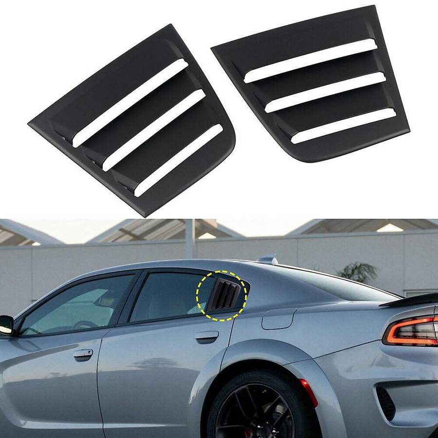 For Dodge Car Rear Side Window Shutters Blinds Quarter Louver