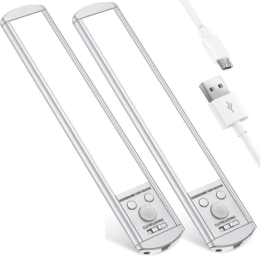 Led Closet Light Motion Sensor,3 Color Dimmable Usb Rechargeable