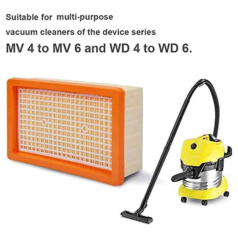 12 Vacuum Cleaner Bags + 1 Flat Pleated Filter for Karcher Wd4, Wd5