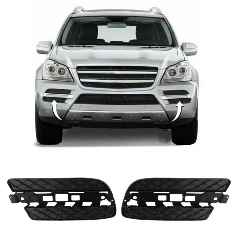 Front Bumper Fog Light Grille Trim for Benz X164 Gl350 Gl450 2010-12