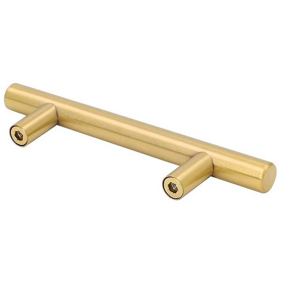 3in Hole Centers Brushed Cabinet Drawer T Bar Cupboard Door Handle