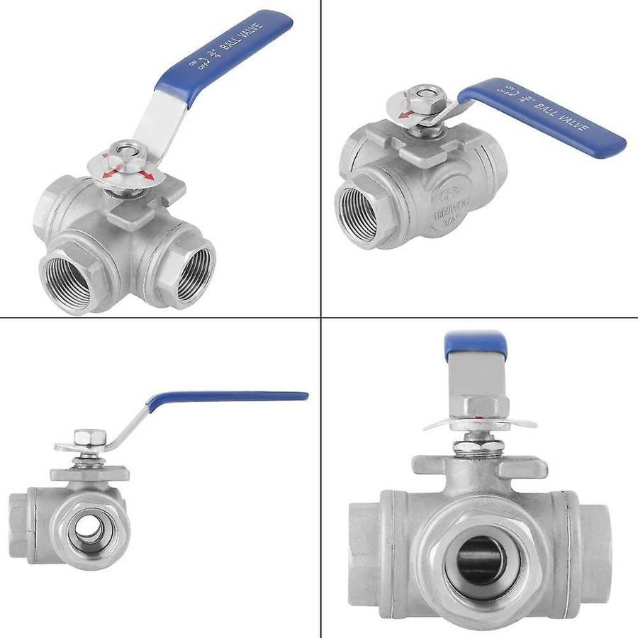 Three-way Ball Valve Stainless Steel 304 Pipe T-type Valve Internal