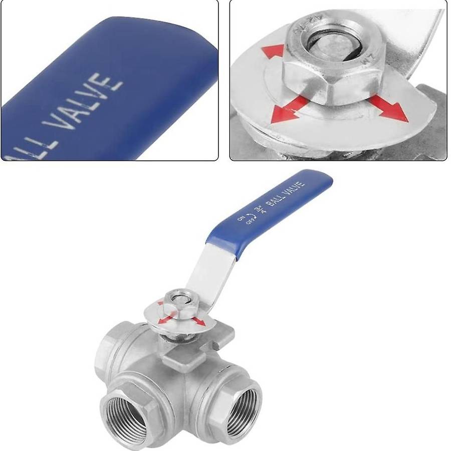 Three-way Ball Valve Stainless Steel 304 Pipe T-type Valve Internal