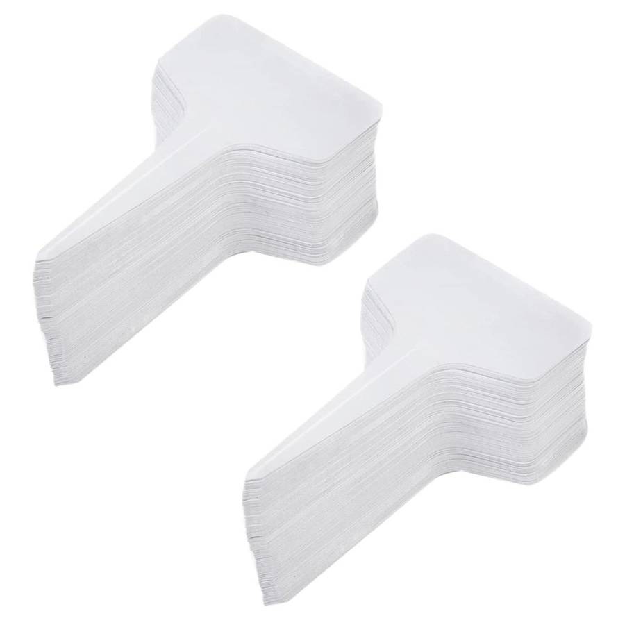 600pcs Plastic T-type Plant Tags Labels White Markers 6x10cm