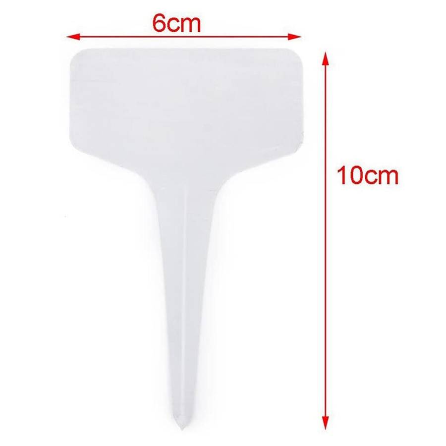 600pcs Plastic T-type Plant Tags Labels White Markers 6x10cm