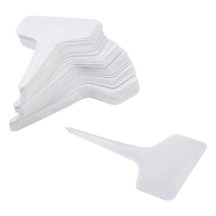 600pcs Plastic T-type Plant Tags Labels White Markers 6x10cm