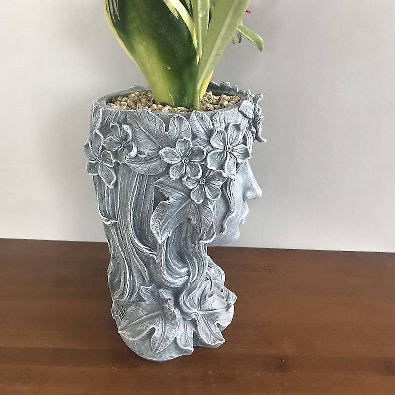 Retro Goddess Statue Succulent Flowerpot, Planter with Drainage Hole