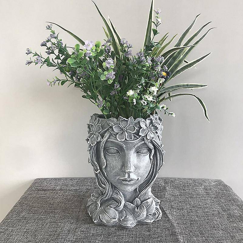Retro Goddess Statue Succulent Flowerpot, Planter with Drainage Hole