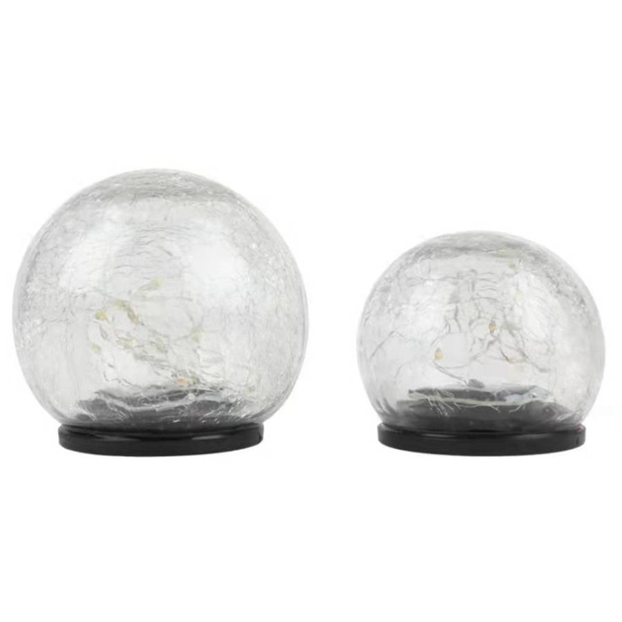 Solar Lights for Outdoor Ball Light Cracked Glass Ball Waterproof