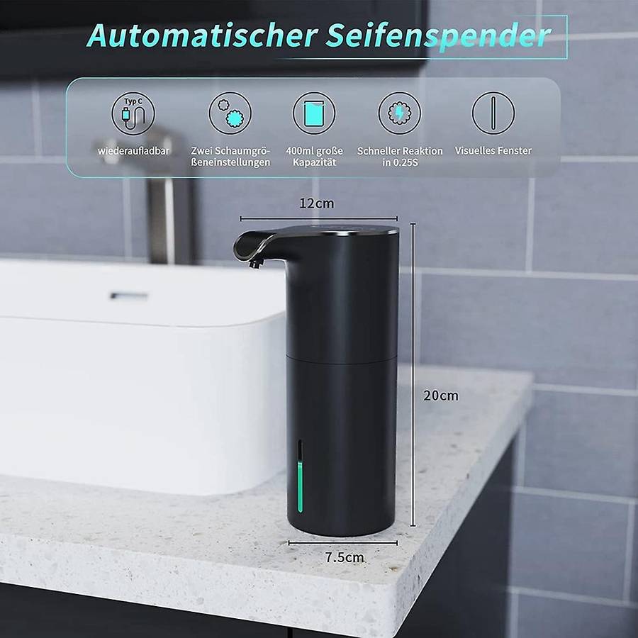 Automatic Soap Dispenser Black, Foam Soap Dispenser