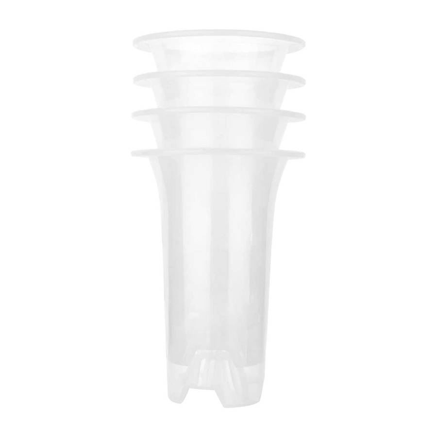 5 Inch 16pcs Clear Flower Pot Planter Plastic Orchid Pot with Holes