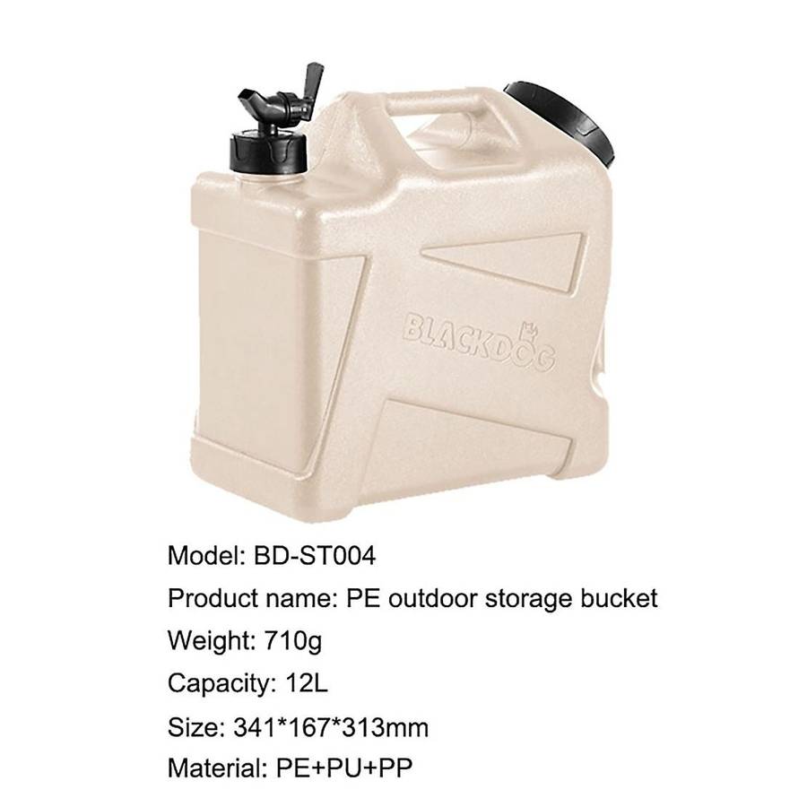 Blackdog 12l Outdoor Drinking Bucket Black