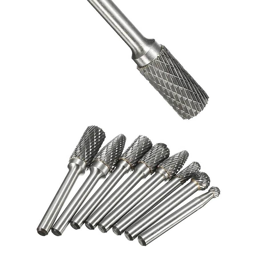 1/4 Inch Shank 8pcs Carbide Rotary Burr Bit Set with Carry Box