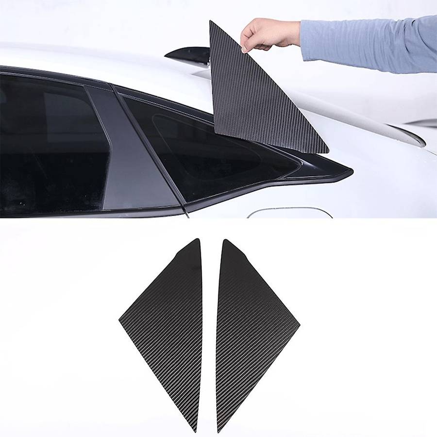 For 11th Honda Civic 2022 Carbon Fiber Car Rear Triangle Window Cover