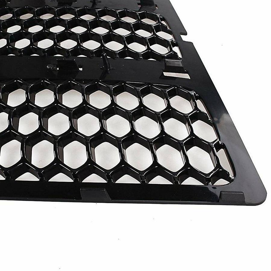 Car Middle Mesh Grille Front Grille Inserts Trim Mesh Kit Black