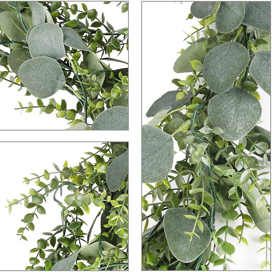 4pcs Eucalyptus Garland Artificial Eucalyptus Leaves Vines, (5.9ft)