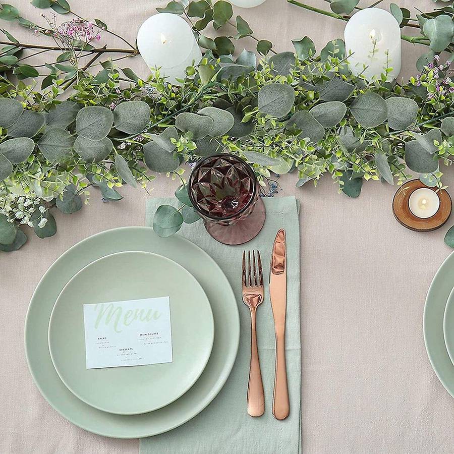 4pcs Eucalyptus Garland Artificial Eucalyptus Leaves Vines, (5.9ft)