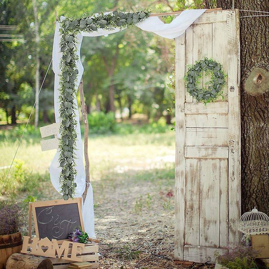 4pcs Eucalyptus Garland Artificial Eucalyptus Leaves Vines, (5.9ft)
