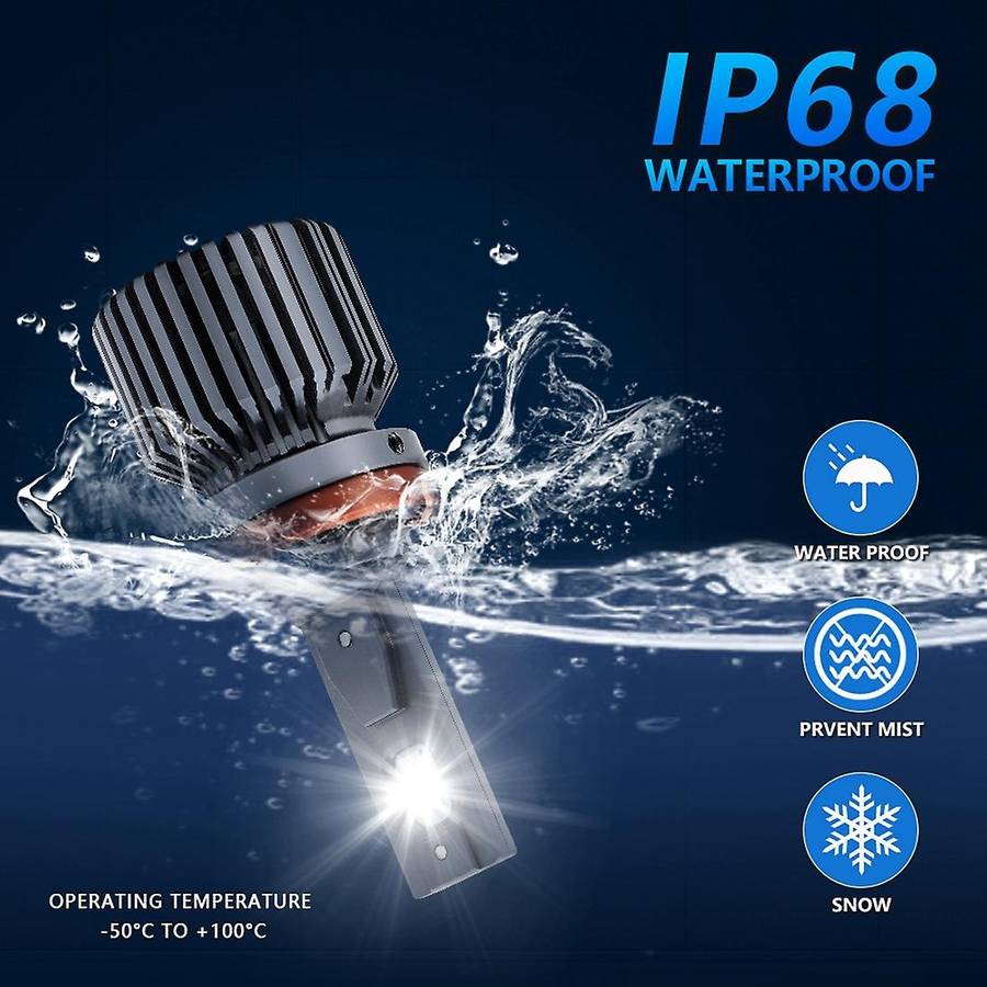Car Led Headlight Bulb 300w 30000lm 6000k White Fog Lamp P9 (h11)