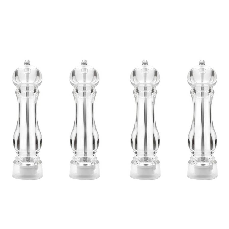 4 Pack Salt and Pepper Grinder Mill Set for Whole Peppercorn and Salt