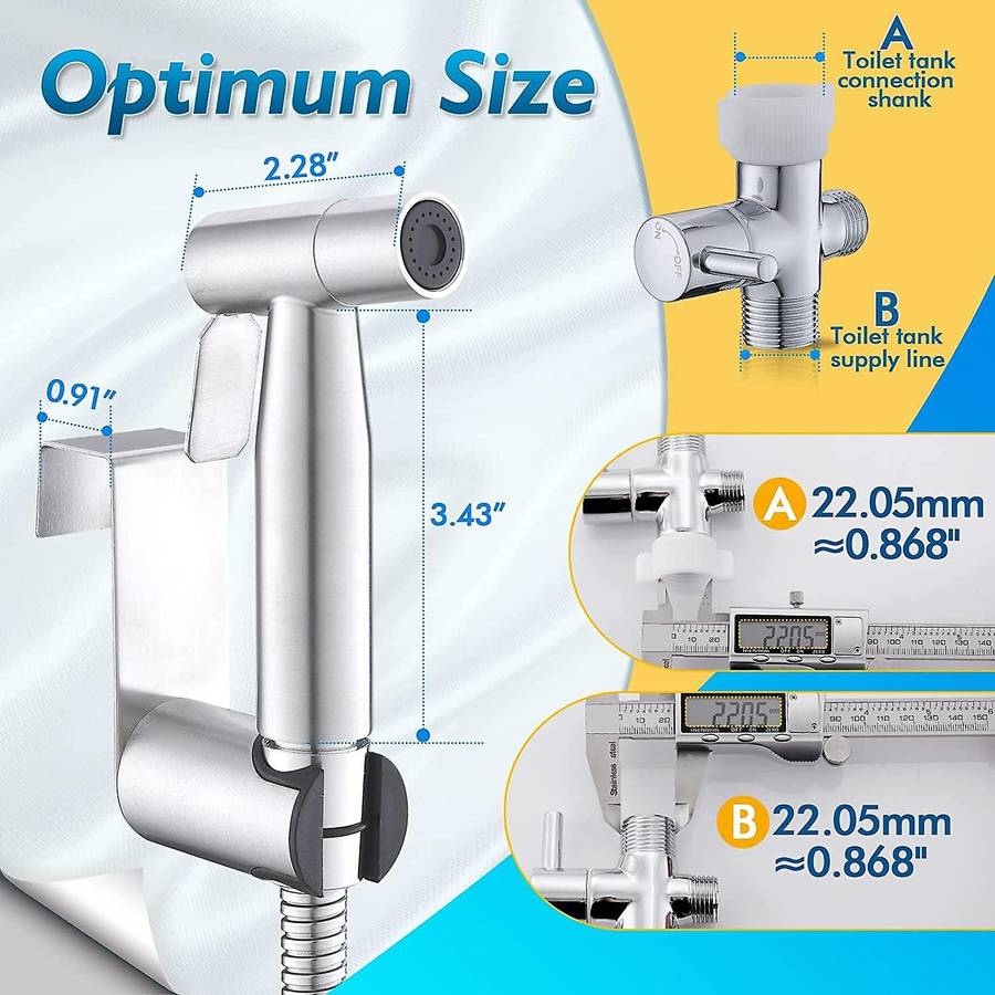 Bidet Sprayer for Toilet, Sprayer Kit with Adjustable Jet Spray
