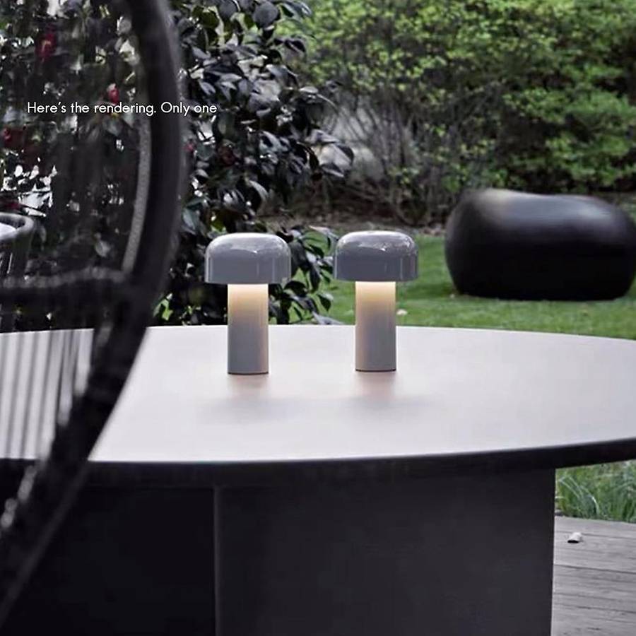 Mushroom Table Lamp Portable Usb Charging Touch Table Lamp,black