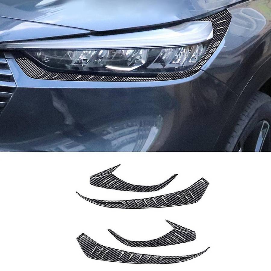 For Honda Hrv Vezel 21-22 Headlight Eyebrow Eyelid Cover Carbon Fiber