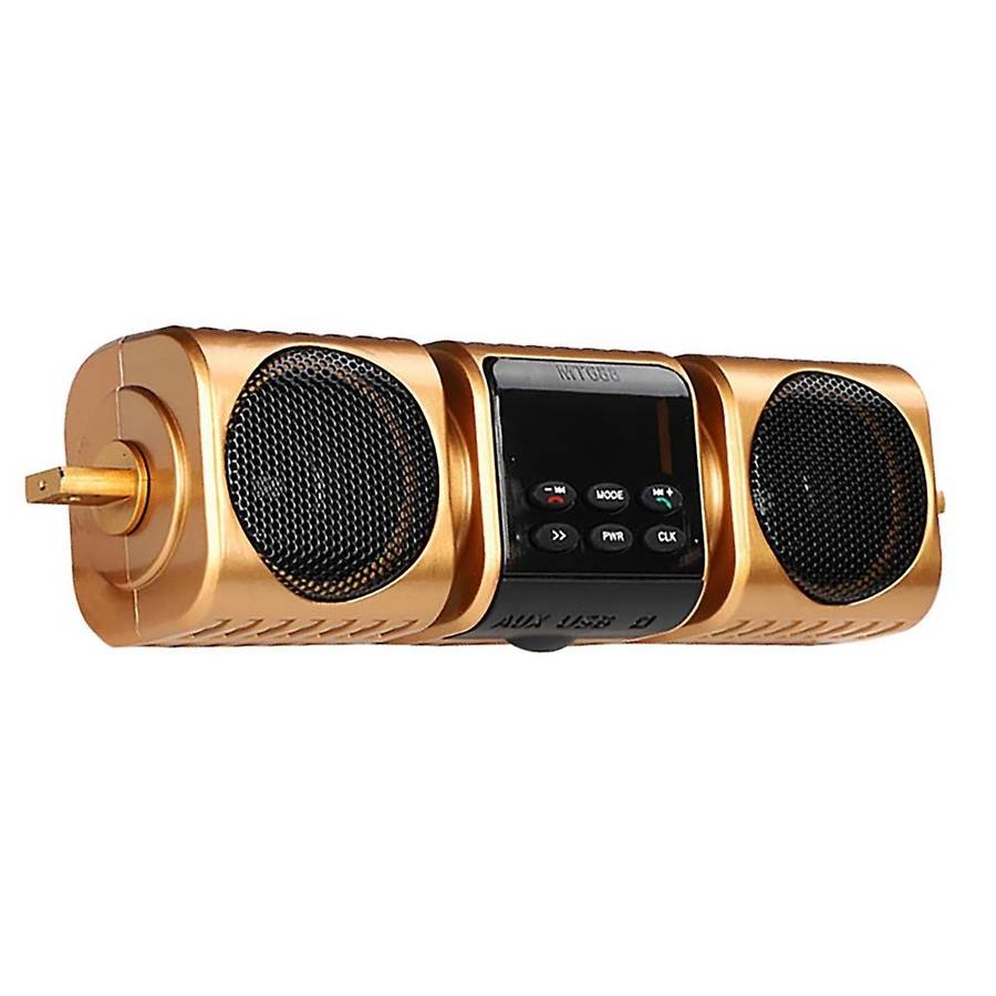 Motorcycle Stereo Speakers Audio System Bluetooth Amplifier Gold