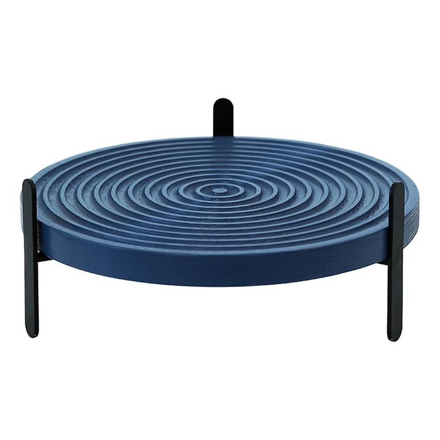 Morandi Color Cake Tray Water Ripple Dessert Rack Wooden Bread Tray,c