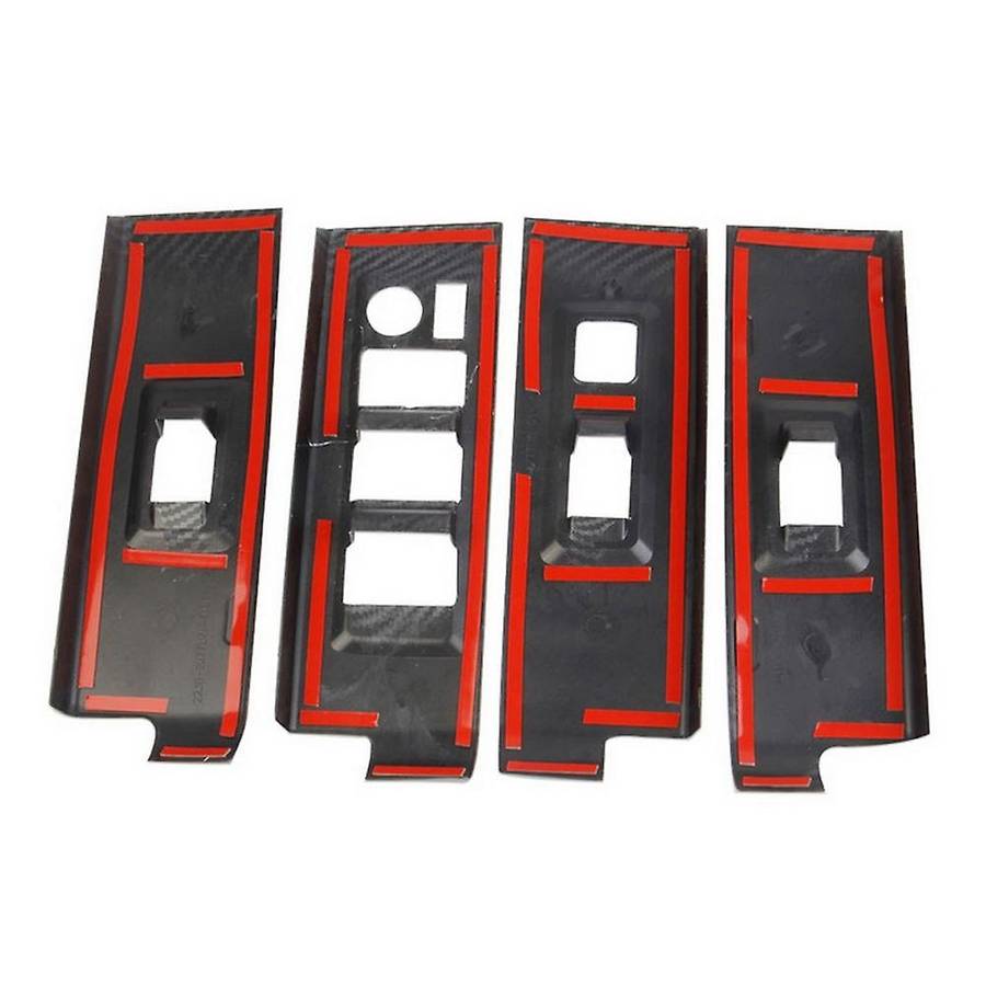 Car Carbon Fiber Abs Glass Lift Frame Decoration Cover Trim Stickers