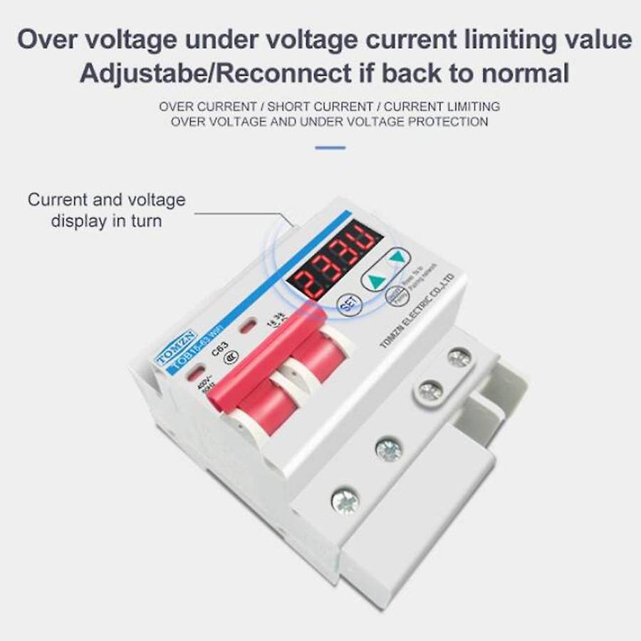 Wifi Circuit Breaker Switch By Ewelink with Voltage Current Lcd