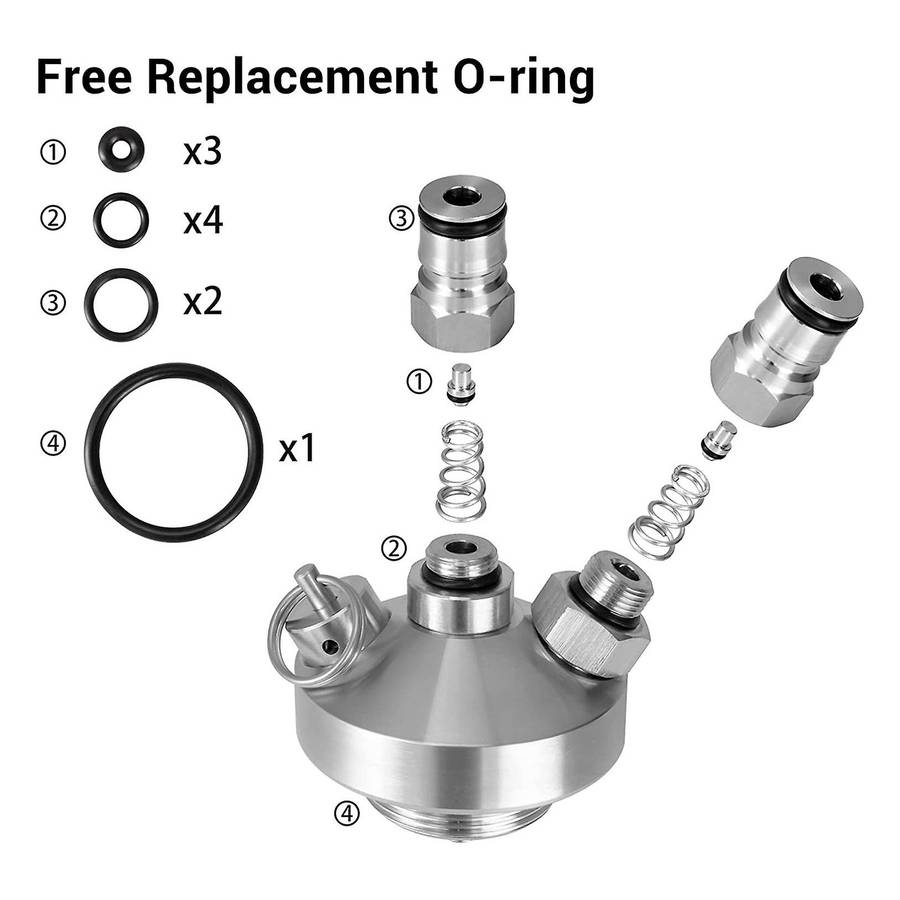 Mini Keg Dispenser,stainless Steel Double Ball Lock Mini Keg Spear