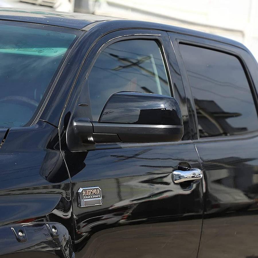 For Toyota Sequoia Tundra- Crew Rearview Mirror Cover, Bright Black