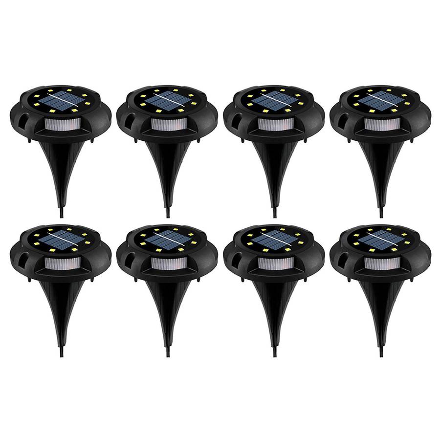 Outdoor 8 Pack 12 Led Solar Garden Lights for Landscape Lawn Deck A