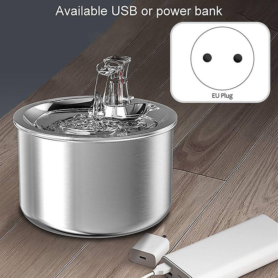 Automatic Cats Fountain 2l for Cat Dog Pet Drinker Dispenser Eu Plug