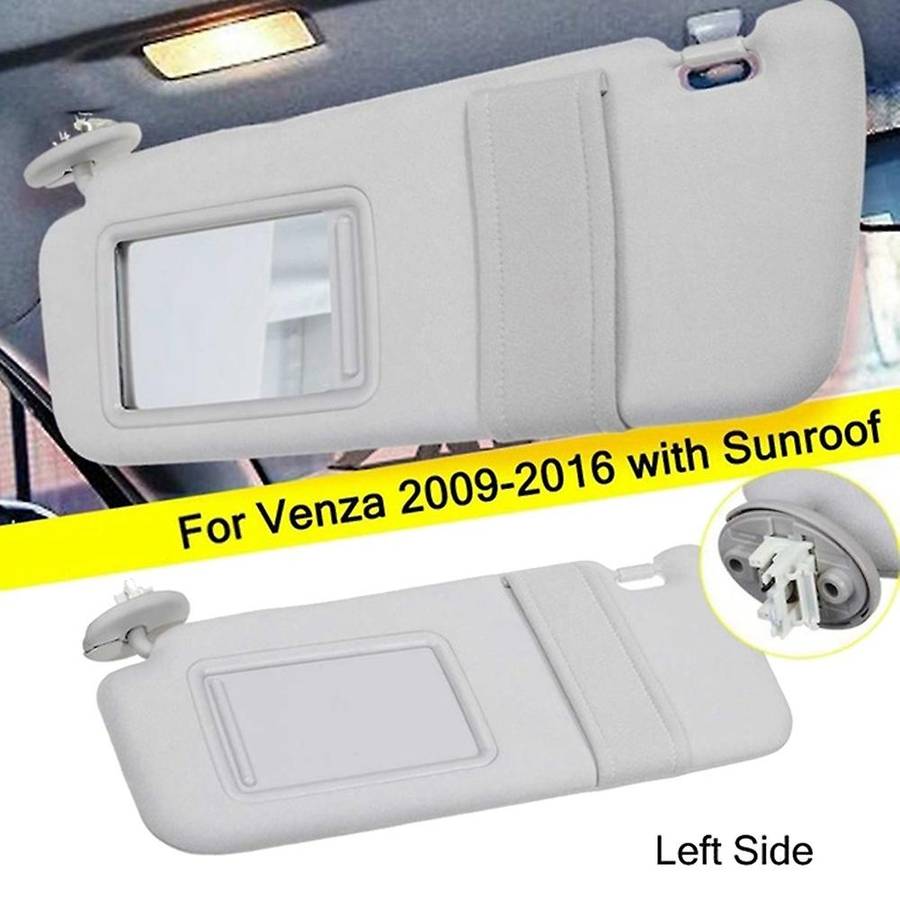 For Toyota Venza Driver Left Side Grey Sun Visor with Mirror