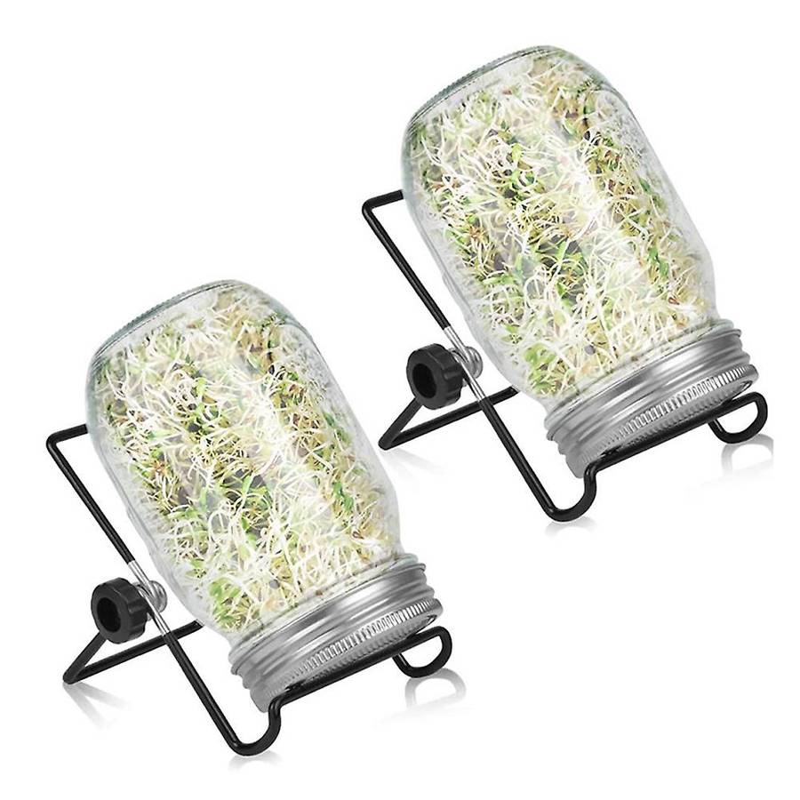 2 Sets 1000ml Glass Jar,for Home Kitchen/garden, with Holder