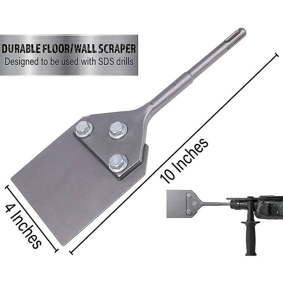 4 Inch Wide Tile Flakes and Adhesive Removal Blades for Sds-plus