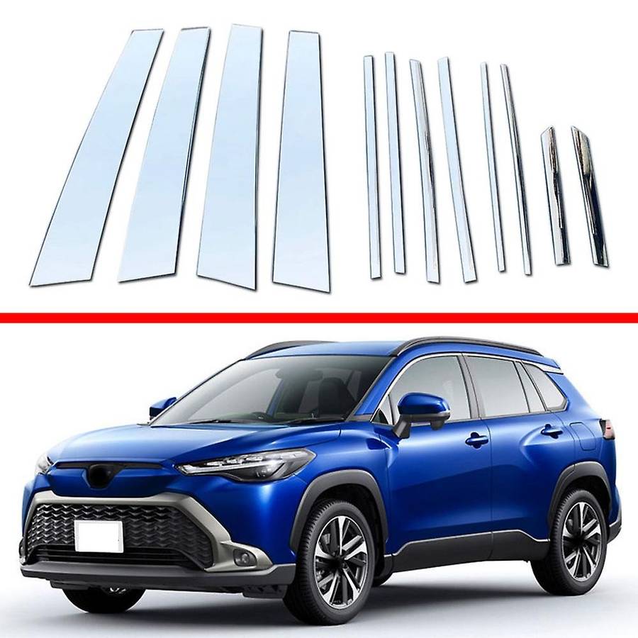 Window Center Pillar Cover for Toyota Corolla Cross 2020-2022 12pcs