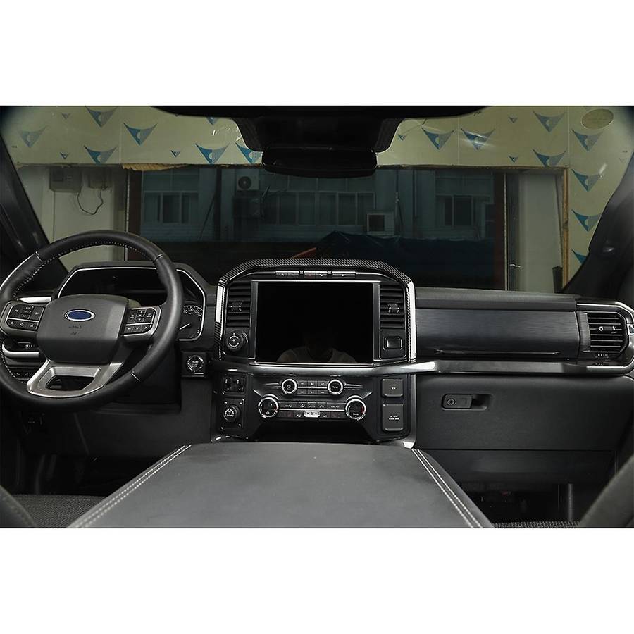 Central Control Gps Navigation Panel Trim Cover, Abs Carbon Fiber