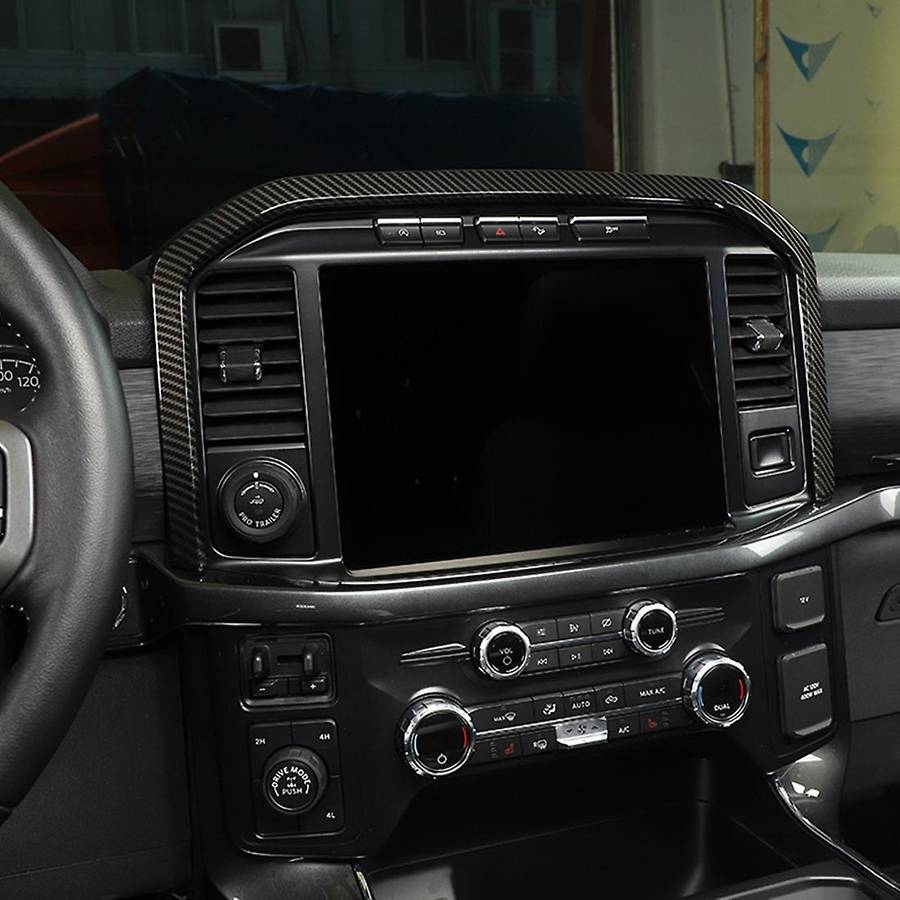 Central Control Gps Navigation Panel Trim Cover, Abs Carbon Fiber