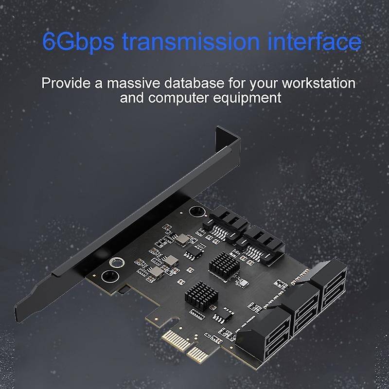 8 Ports Sata 6gbps to Pci Express Controller Card Board for Pc B
