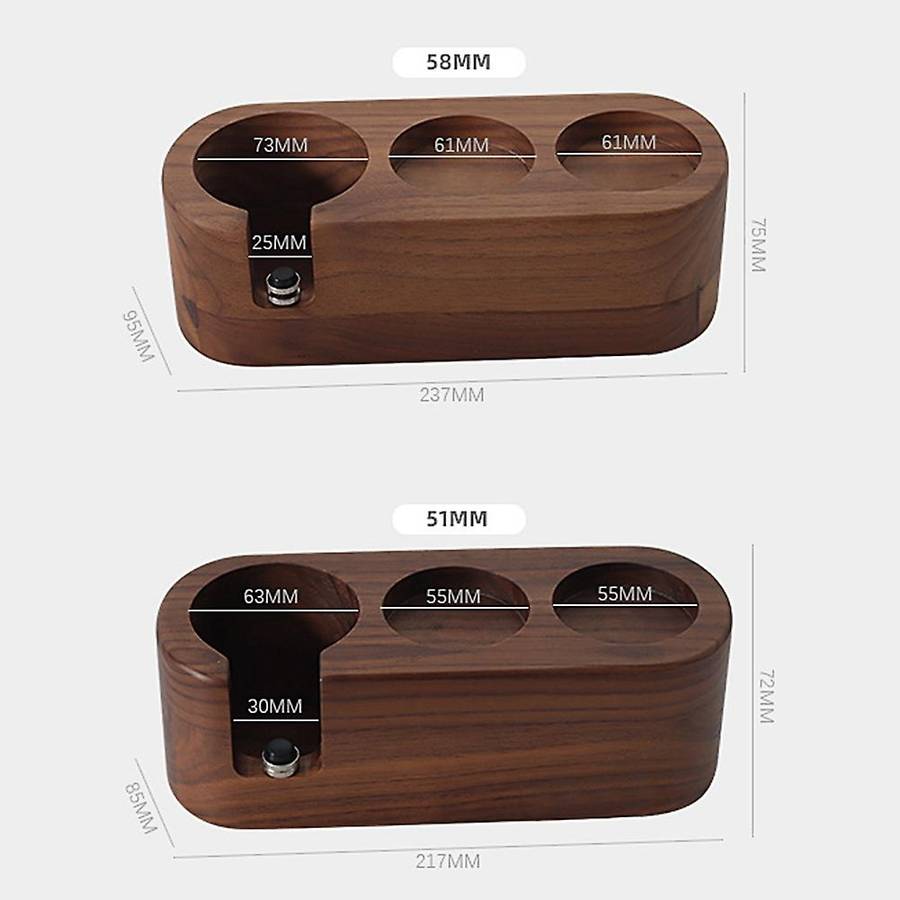 Walnut Wood Coffee Press Tamper Holder Distributor Stand 51/53mm